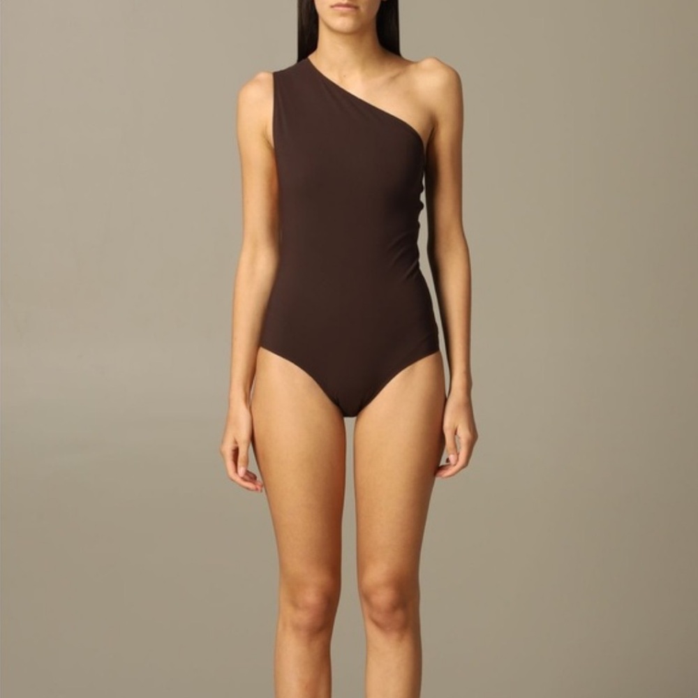 NWT BOTTEGA VENETA brown one piece asymmetric swimsuit Size 38/XS